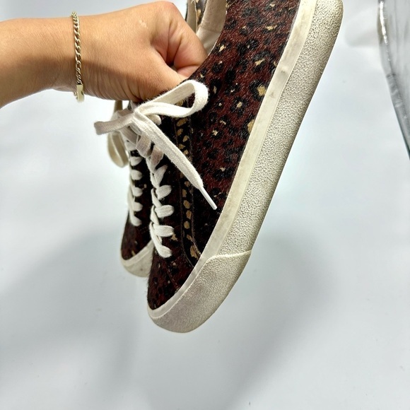 Madewell leopard print calf hair low top sneaker size 6.5 - Picture 9 of 14
